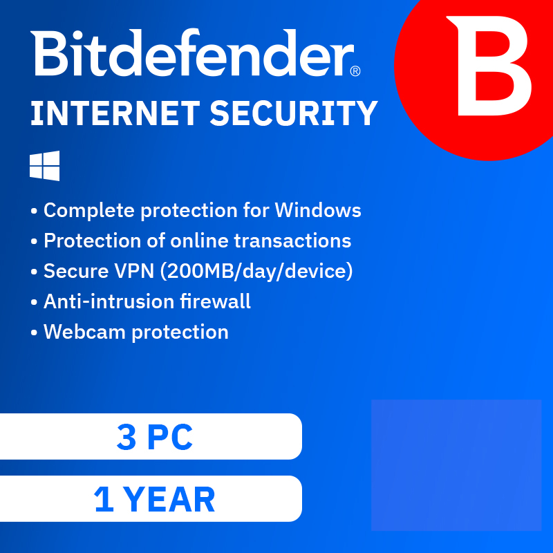 Bitdefender Internet Security - 3 Device 1 Year
